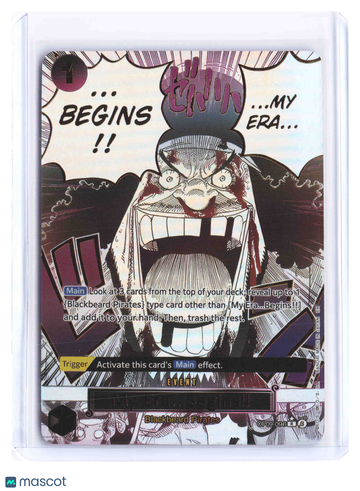ONE PIECE Blackbeard Marshall D. Teach Holo Manga Art Event Card #OP09-096
