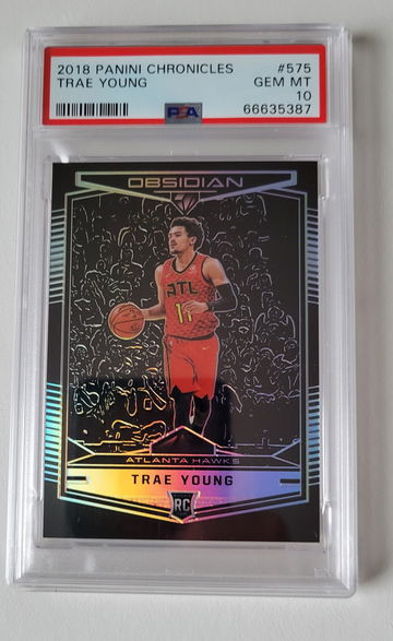 2018-19 Panini Chronicles Obsidian Trae Young #575~PSA 10⚡️