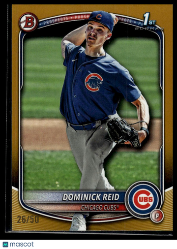2025 Bowman Draft Dominick Reid #BD-53 Gold Border SN