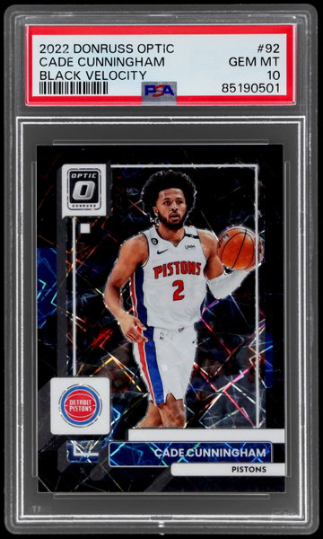 2022 Donruss Optic Cade Cunningham Black Velocity PSA 10