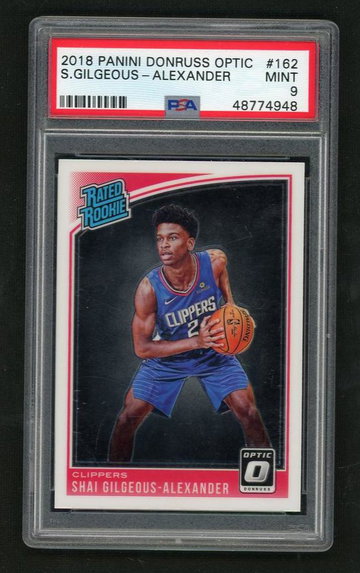 2018 Donruss Optic Rated Rookie Shai Gilgeous-Alexander #162 PSA 9