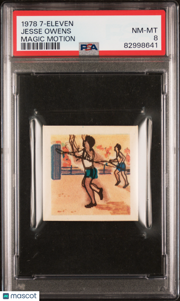 1978 7-11 Magic Motion Action Jesse Owens PSA 8 - RARE - Sports Spotlight