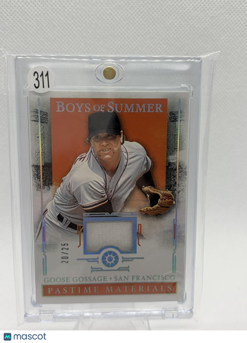 2025 Panini Boys of Summer Goose Gossage #PM-GG Pastime Materials Holo Silver SN MEM San Francisco Giants