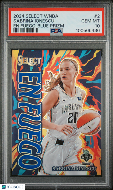 2024 Panini Select WNBA EN Fuego Sabrina Ionescu #2 Blue Prizm PSA 10