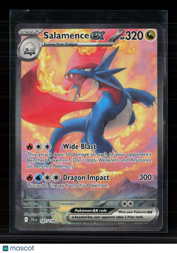 2025 Scarlet & Violet Journey Together Salamence EX Holo Secret Rare SAR #187/159