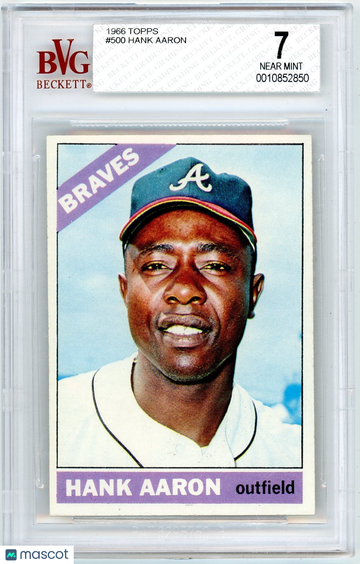 1966 Topps Hank Aaron #500 BVG 7