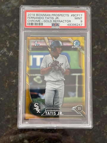 2016 Bowman Chrome Prospects Fernando Tatis Jr Gold Refractor /50 PSA 9