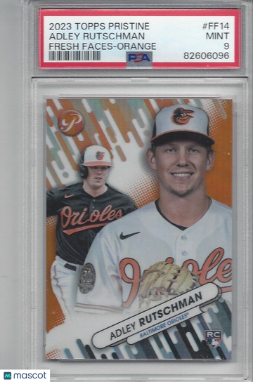 2023 Topps Pristine Fresh Faces Adley Rutschman #FF14 Orange PSA 9