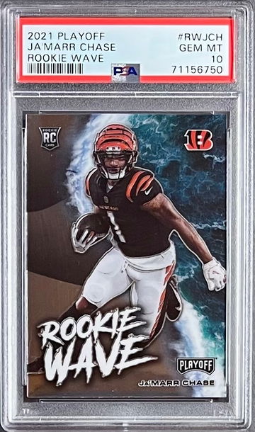2021 Playoff Rookie Wave Ja’marr Chase PSA 10