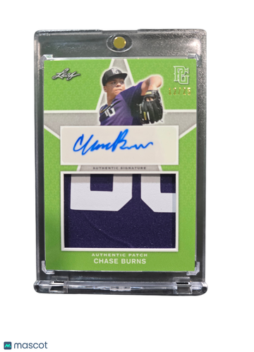 2021 Leaf Perfect Game National Showcase Chase Burns #PA-CB1 Game-Worn Patch