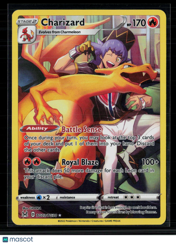 2022 Brilliant Stars Charizard Holo Rare CHR #TG03/TG30