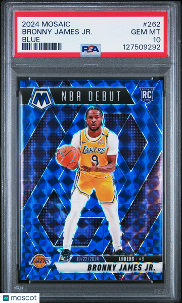 2024 Panini Mosaic Bronny James JR. #262 Blue PSA 10