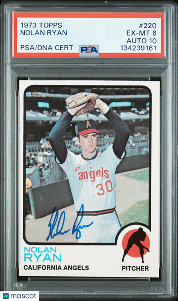 1973 Topps Nolan Ryan #220 PSA 6 Auto 10