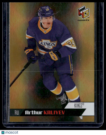 2020-21 Upper Deck Arthur Kaliyev #HG-12 HoloGrFx Rookies Gold