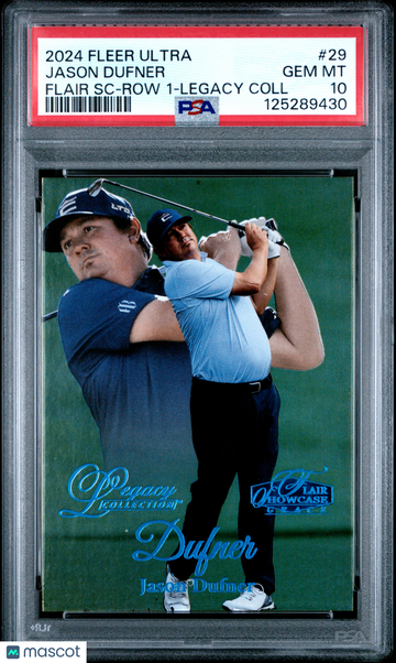 2024 Upper Deck Fleer Ultra Flair Showcase Jason Dufner #29 SC Row 1 Legacy Coll /3 27/3- PSA 10