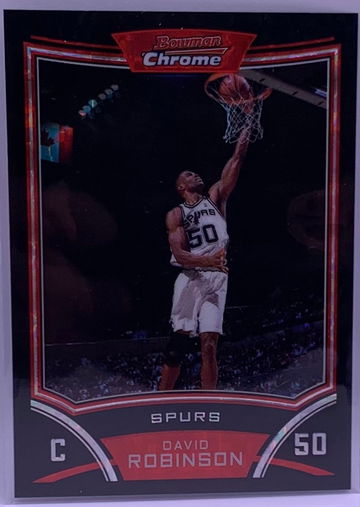 2008 DAVID ROBINSON ADMIRAL SPURS TOPPS CHROME BLACK XFRACTOR /299 HOF #107