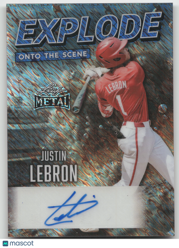 2026 Leaf Metal Explode Onto The Scene Justin Lebron #EA-JL1 Blue /5
