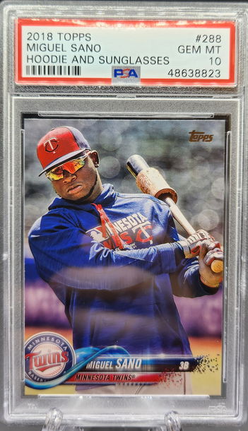 Miguel Sano 2018 "Hoodie and Sunglasses" Variation PSA 10