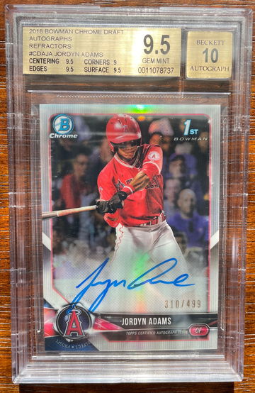 2018 Bowman Chrome Jordyn Adams Refractor Auto /499