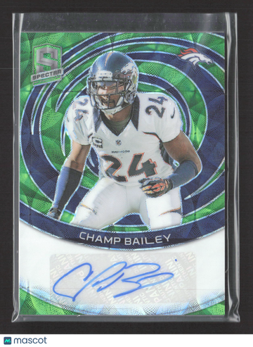 2023 Panini Spectra Prizm Champ Bailey #SIG-CBA Green /35