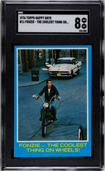 1976 Topps Happy Days #11 Arthur The Fonz Fonzie Fonzarelli Henry Winkler RC Rookie Card SGC 8 NM/MT