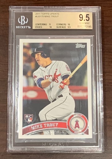 2011 Topps Update Mike Trout BGS 9.5