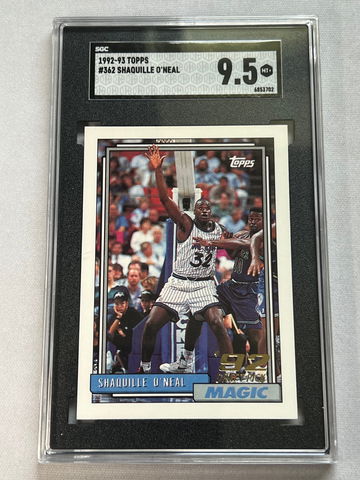 1992-93 Topps Shaquille O’ Neal RC #362 SGC MT+ 9.5