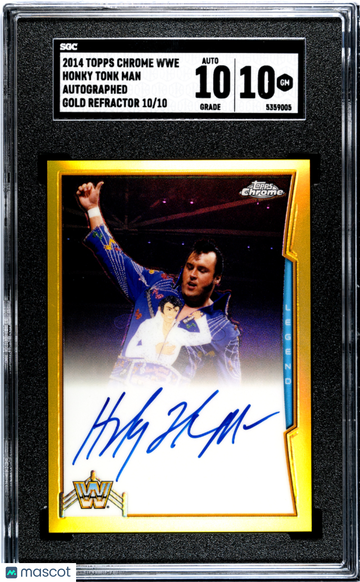 2014 Topps Chrome Wwe Honky Tonk Man Autograph Gold Refractor 10 SGC 10 Auto 10