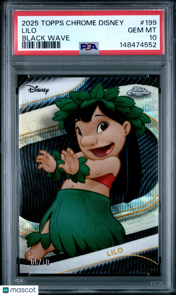 2025 Topps Chrome Disney Lilo #199 PSA 10