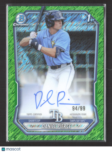 2026 Bowman Chrome Daniel Pierce #CPA-DP Green Grass Refractor 94/99 1st Bowman Auto