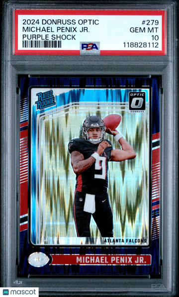 2024 Panini Donruss Optic Michael Penix JR. #279 Purple Shock PSA 10