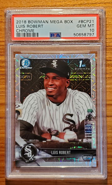 2018 bowman chrome mega box MOJO refractor luis robert psa 10 #bcp21