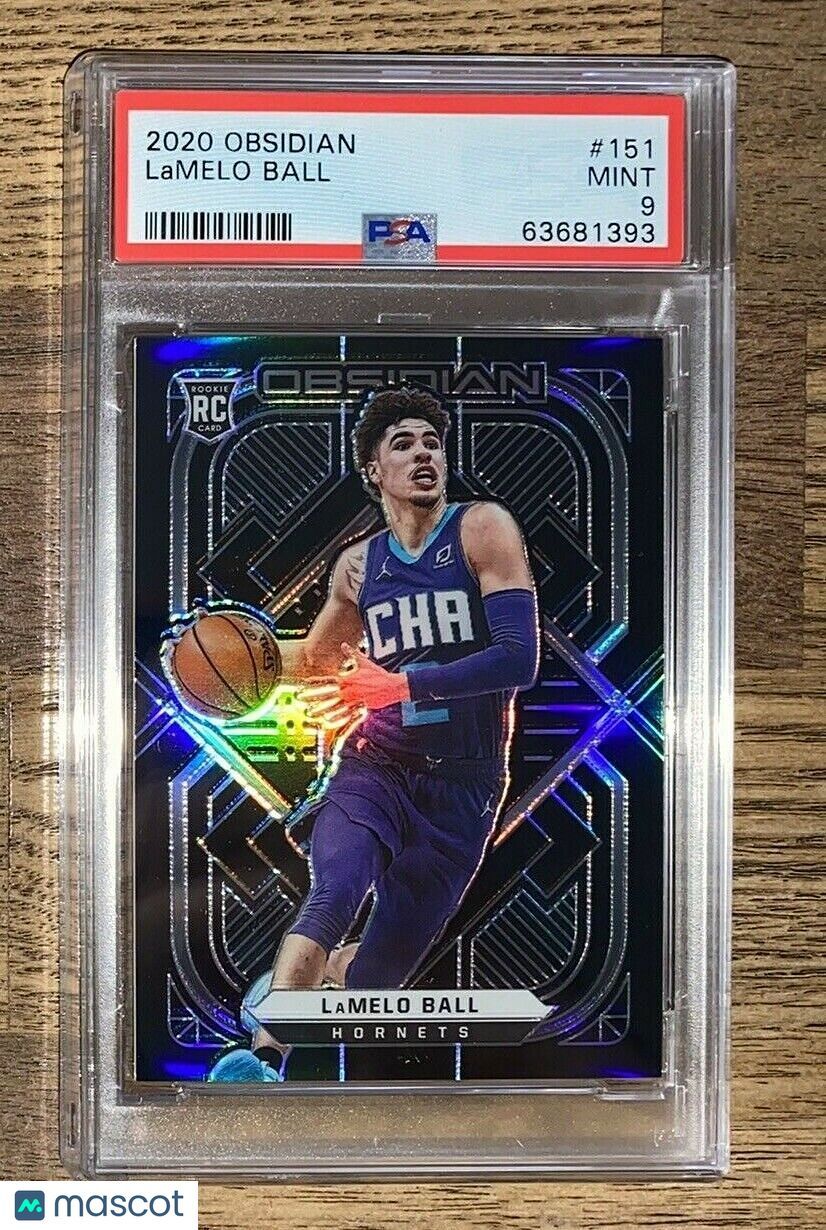 LaMelo Ball 2020 Obsidian #151 RC Charlotte Hornets Rookie Low POP! PSA 9