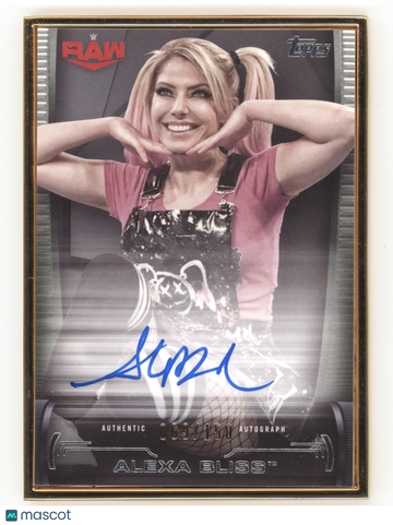 2021 Topps WWE Undisputed Alexa Bliss #FR-AB Gold Frame Autograph /150