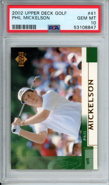 PHIL MICKELSON 2002 Upper Deck #41 Golf PSA 10 GEM MINT