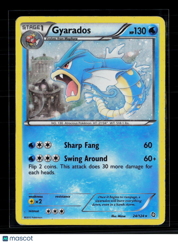 2012 Dragons Exalted Gyarados Holo Rare #24/124