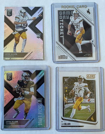 2018 Josh Allen 4 card Rookie lot