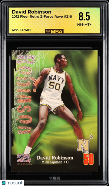 2012 Fleer Retro Z-Force Rave David Robinson #Z-6 MBA 8.5