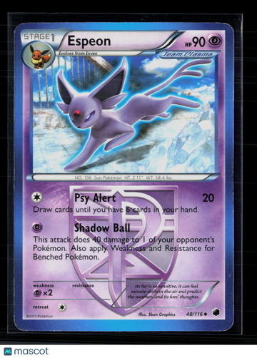 Pokemon 2013 Plasma Freeze Espeon #48/116