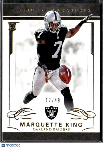 2017 Panini National Treasures Marquette King #75 /49 RC