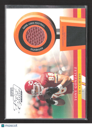 2002 Playoff Piece of the Game Tony Gonzalez #POG-54 Authentic Jersey Game-Used Football