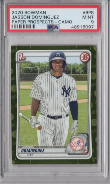 2020 Bowman Jasson Dominguez Camo PSA 2020 Bowman Jasson Dominguez Camo PSA 9