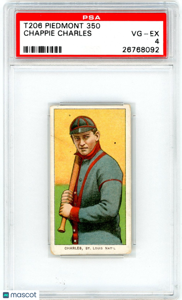 1909-11 T206 Piedmont 350 Chappie Charles PSA 4