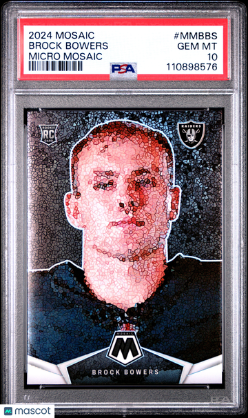 2024 Panini Mosaic Micro Mosaic Brock Bowers #MMBBS PSA 10