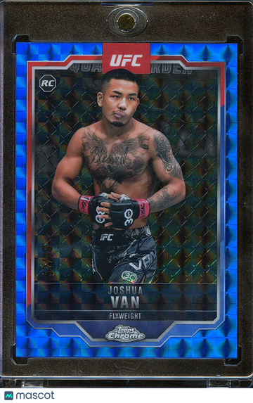 2025 Topps Chrome UFC Joshua Van #136 Blue X-Fractor RC
