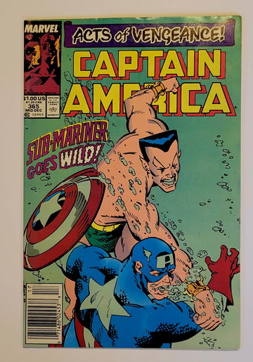 1989 MARVEL: CAPTAIN AMERICA: SUB-COMICS-MARINER GOES WILD! #365