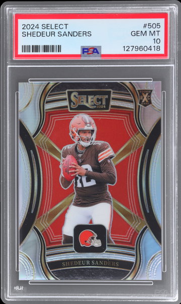 2024 Panini Select Shedeur Sanders Xrc Prizm Redemption PSA 10