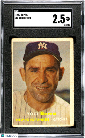 1957 Topps Yogi Berra #2 SGC 2.5