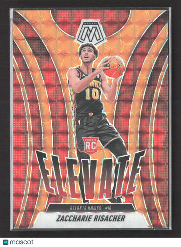 2025 Panini Mosaic Elevate Zaccharie Risacher #8 Orange Prizm /25 RC