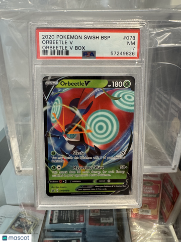 2020 Pokemon Swsh Black Star Promo Orbeetle V Orbeetle V Box PSA 7 #078